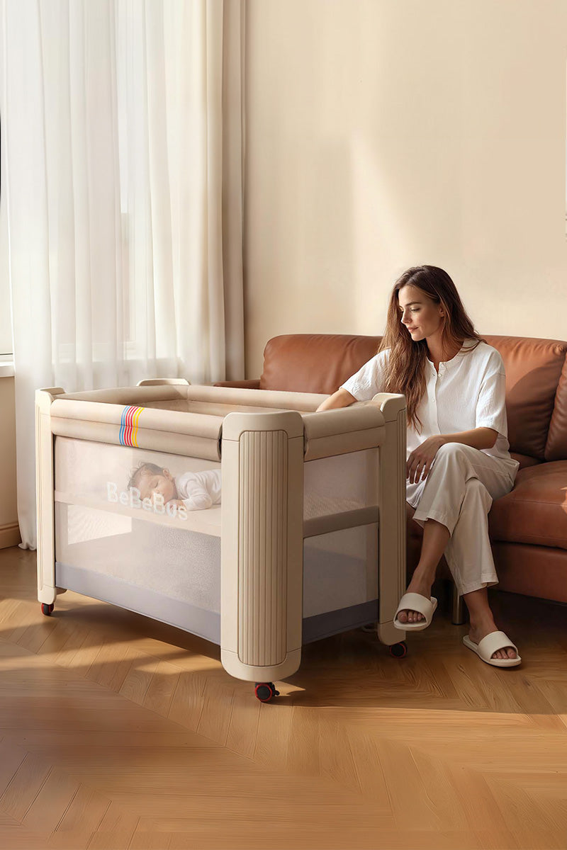 Wish+Pro 3 in 1 Portable Crib for Newborns to Toddlers